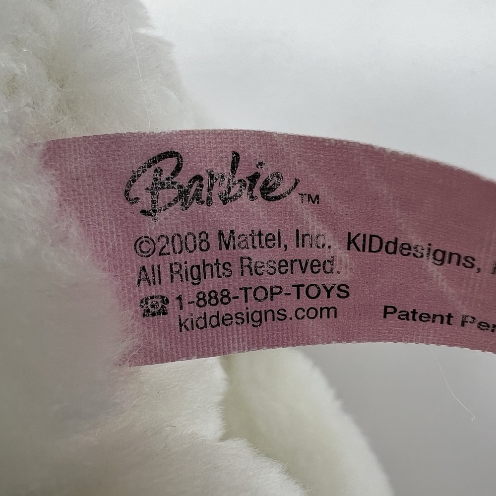 Barbie Polar Bear Plush 8" Stuffed Animal White Soft Toy 2008 Mattel Collectible - Picture 8 of 12